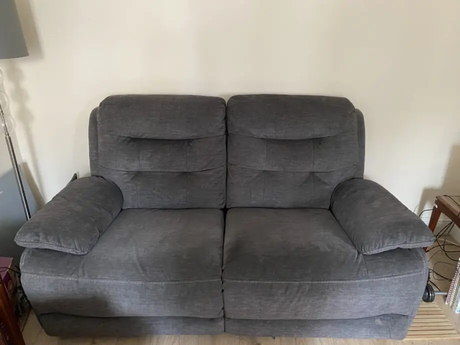 Oakwood Furniture Land Plush Charcoal Electric Recliner Set