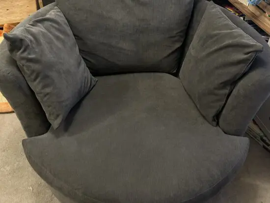 DFS grey Orka swivel chair