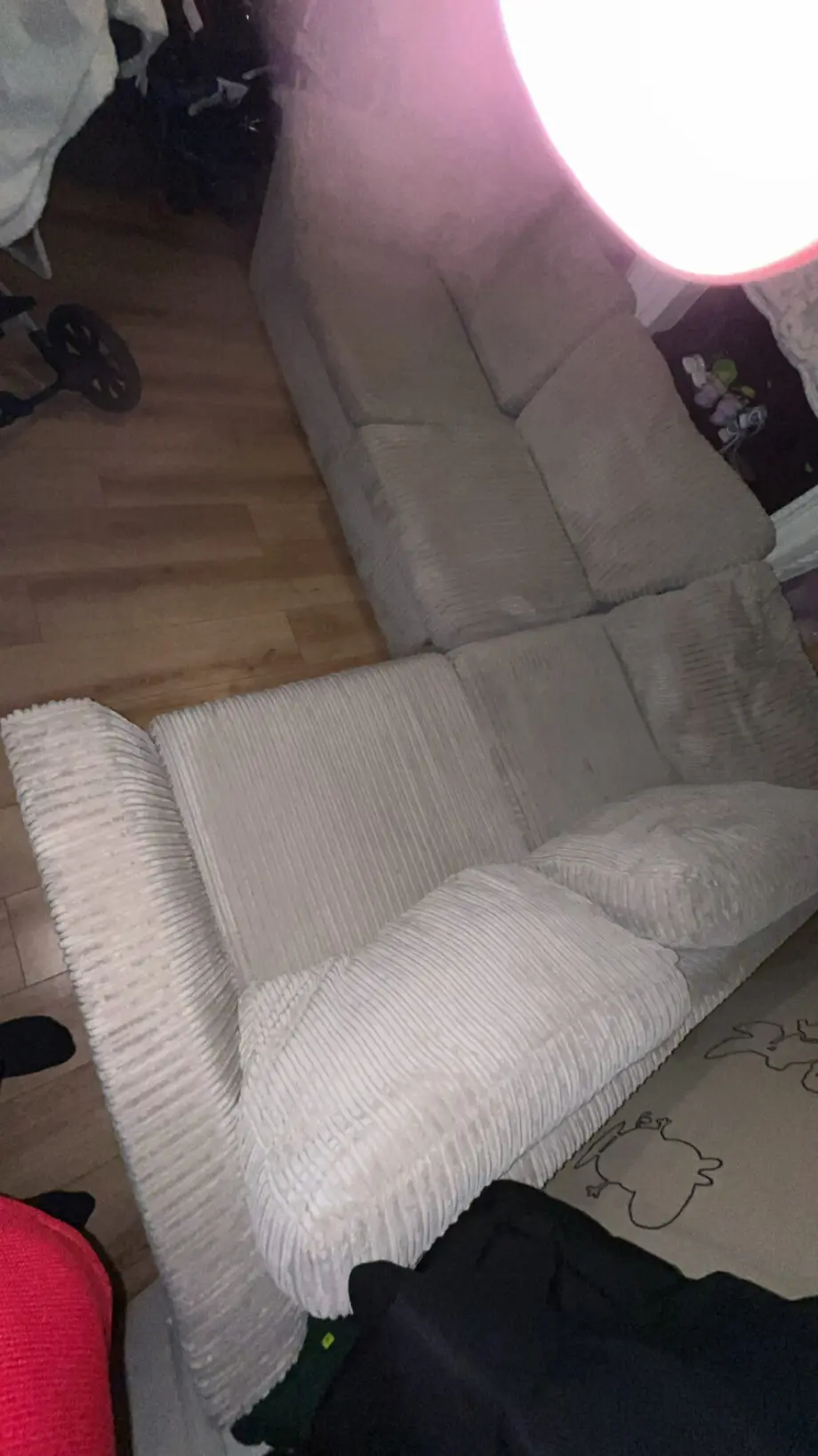 DFS heydon corner sofa silver