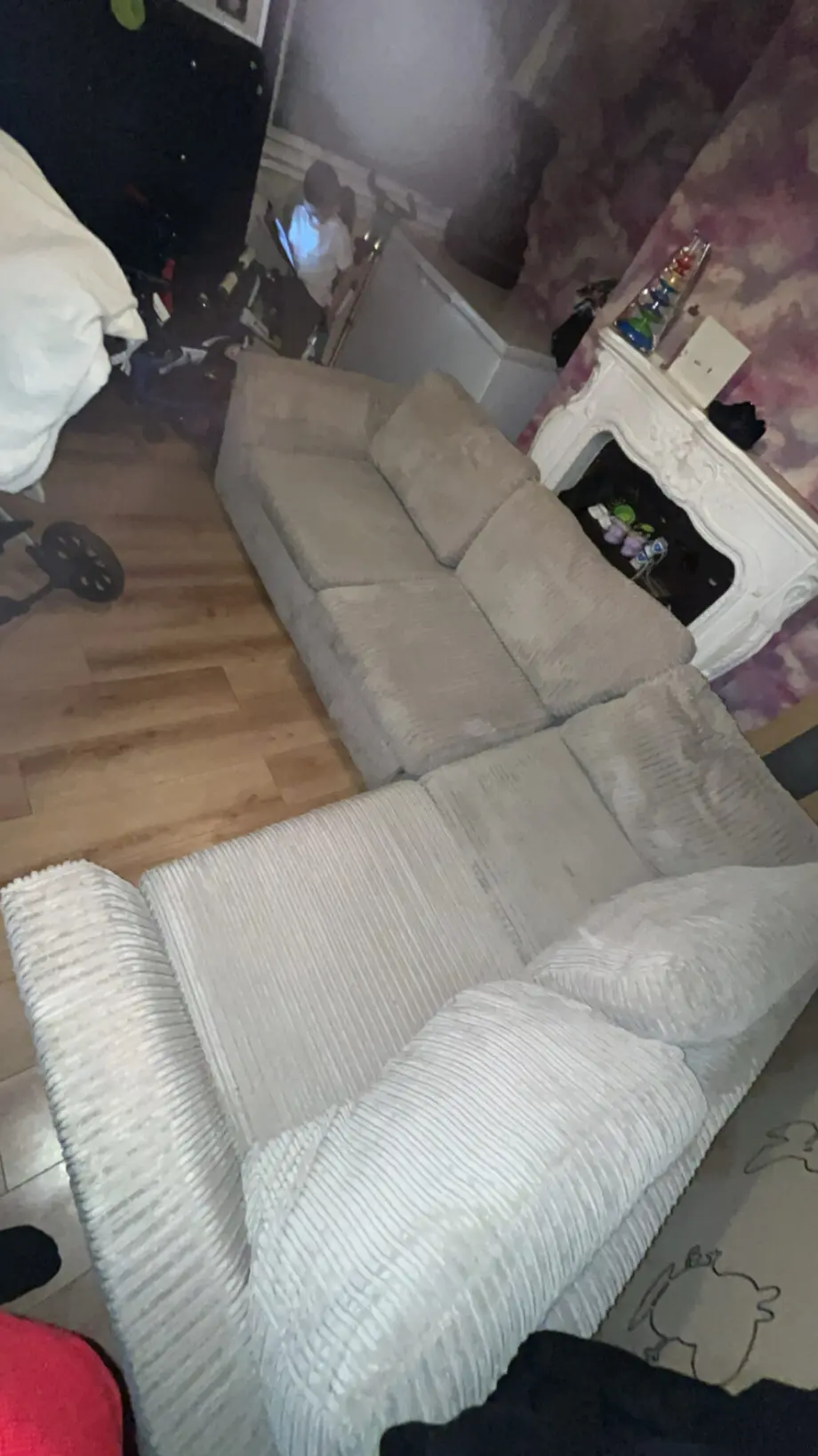DFS heydon corner sofa silver