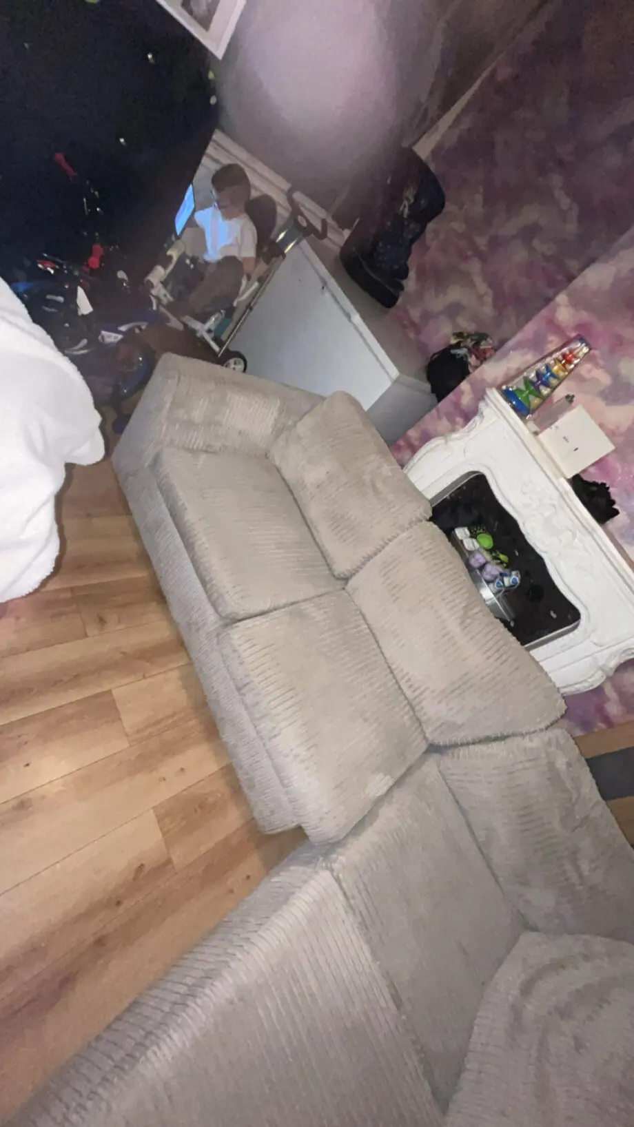 DFS heydon corner sofa silver