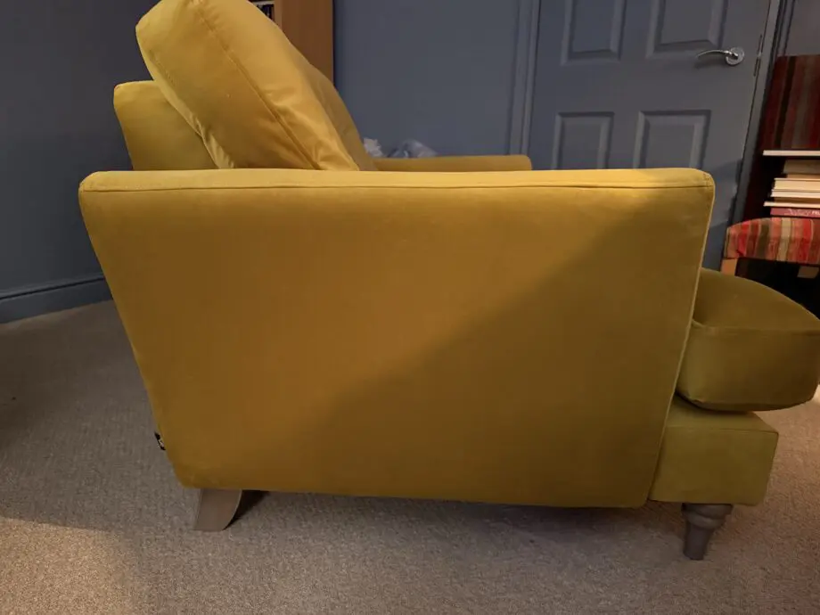DFS Patterdale Velvet Sofa in Turmeric