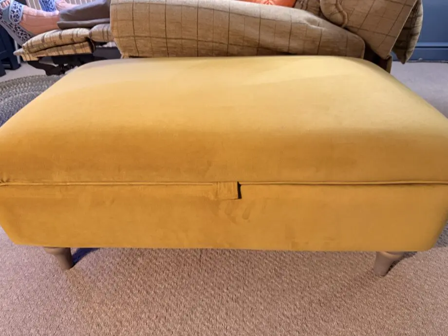DFS Patterdale Velvet Sofa in Turmeric