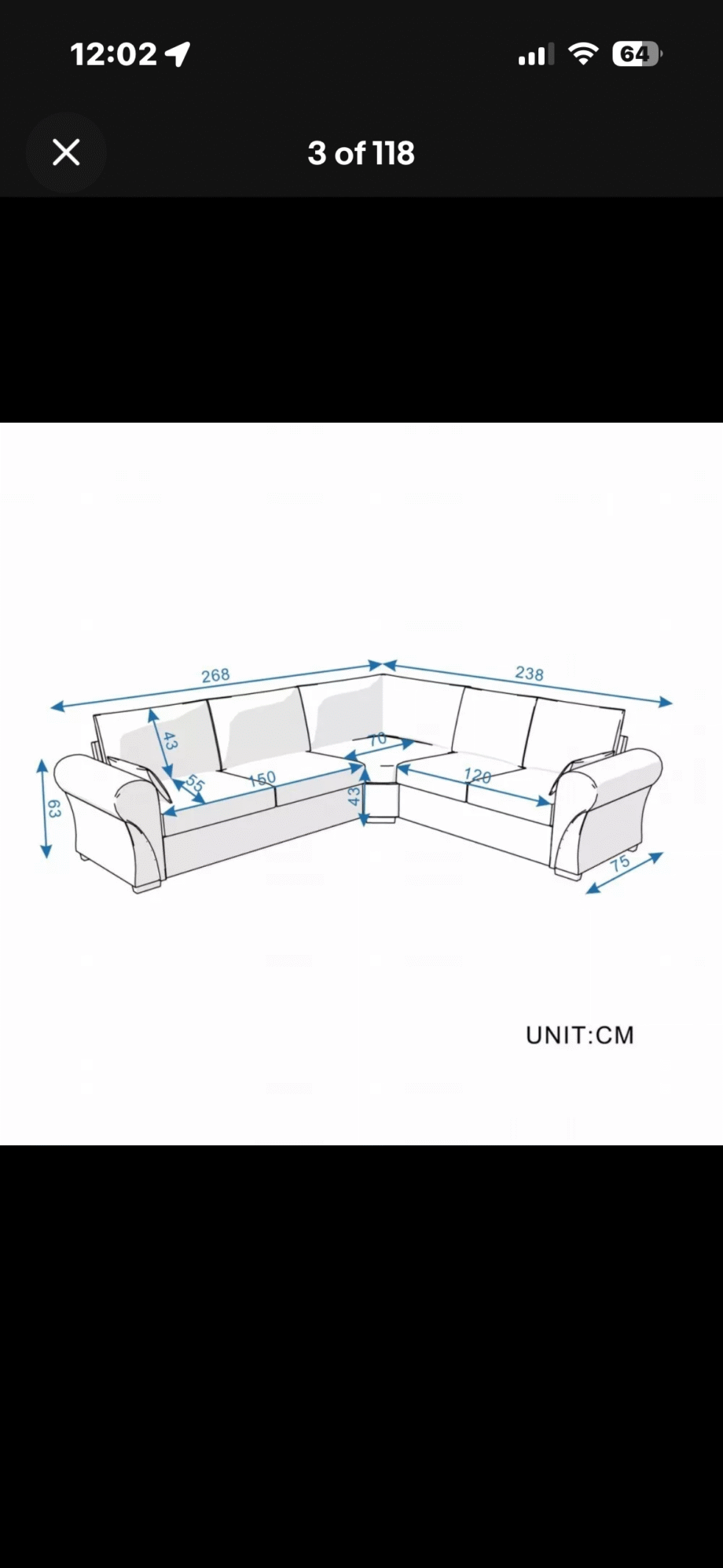 5 seater corner sofa