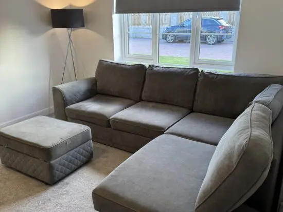 DFS Grey Orka corner sofa