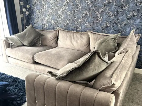 DFS grey corner sofa