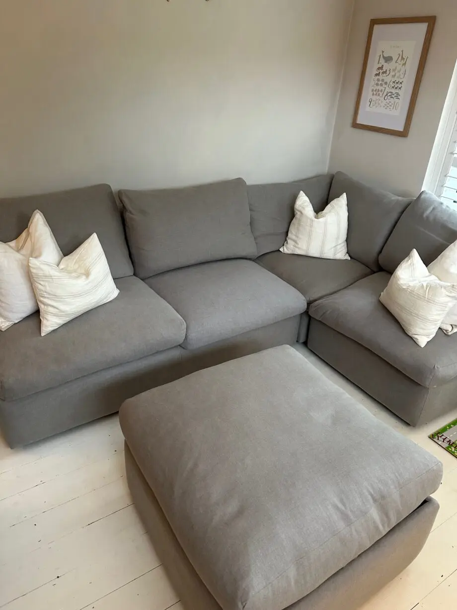 Loaf Chatnap Grey Modular Corner Armless Sofabed with Footstool