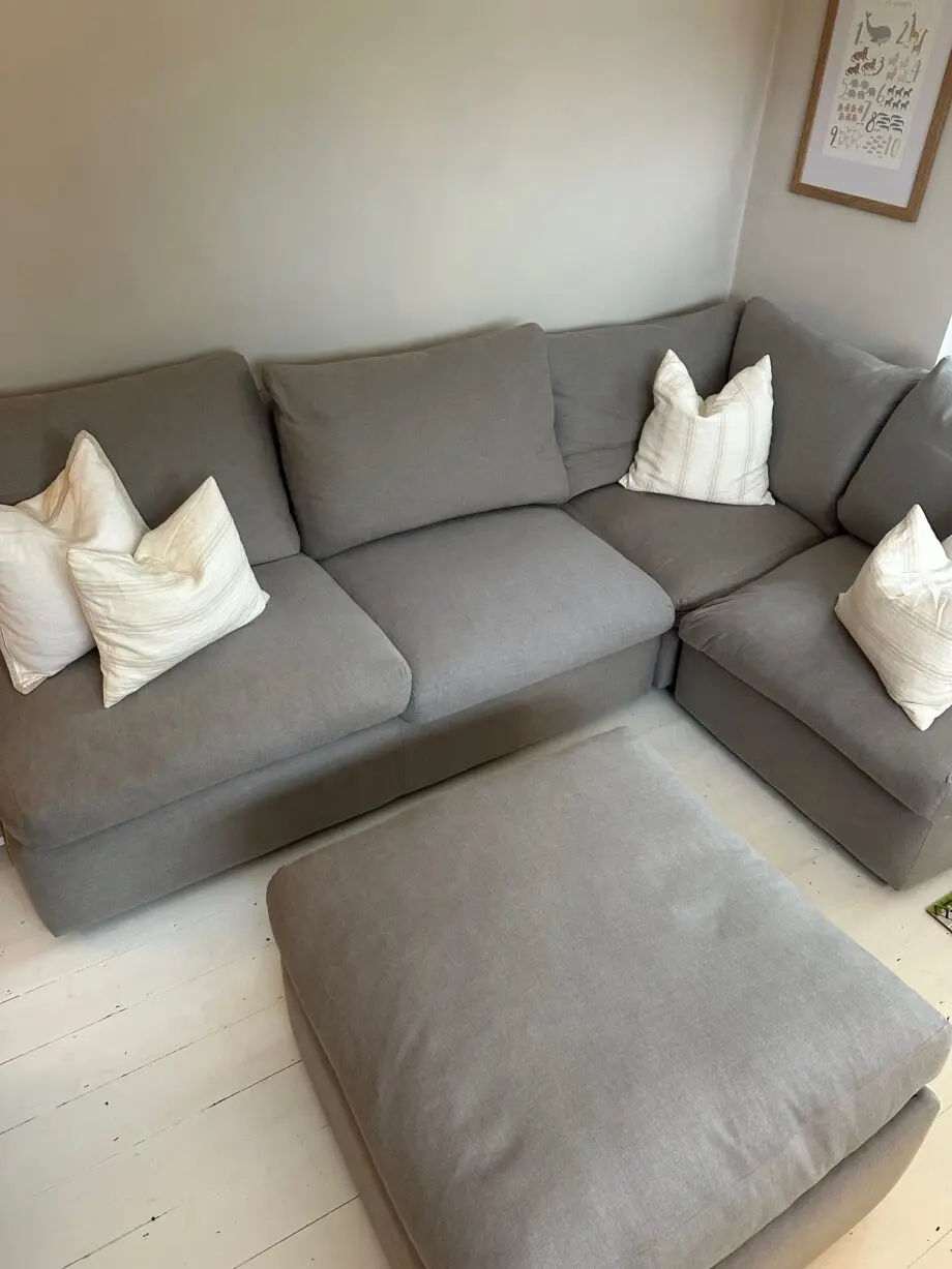 Loaf Chatnap Grey Modular Corner Armless Sofabed with Footstool