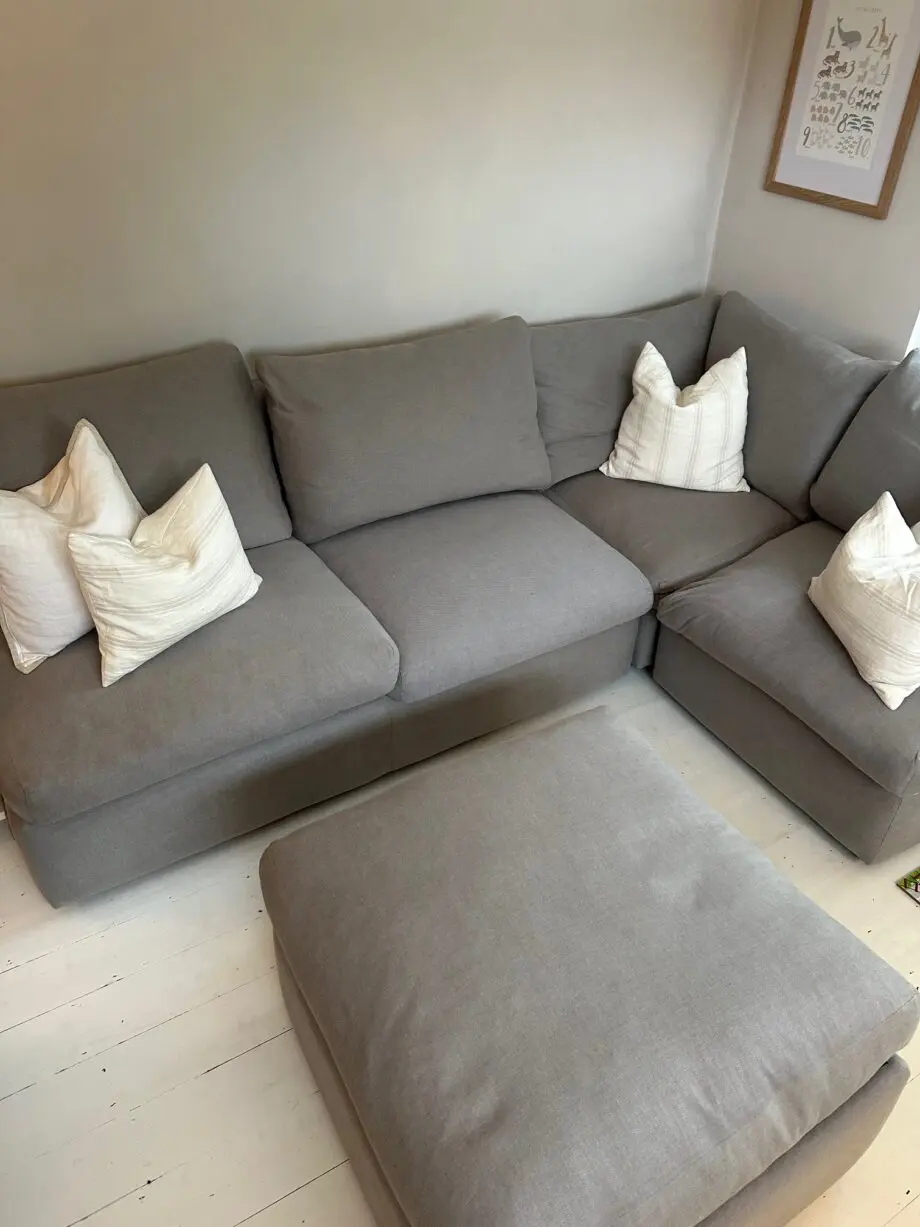 Loaf Chatnap Grey Modular Corner Armless Sofabed with Footstool