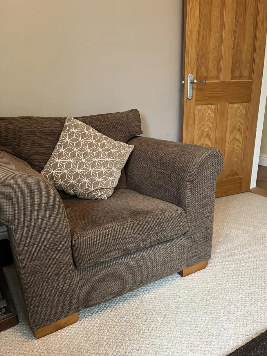 Next Brown 2-Seater Sofa & Chair