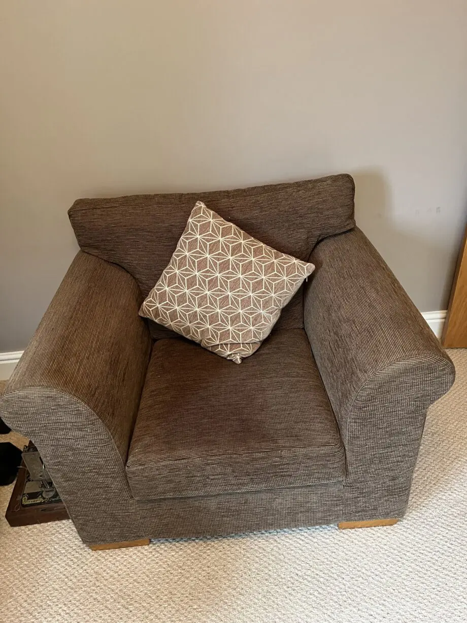 Next Brown 2-Seater Sofa & Chair