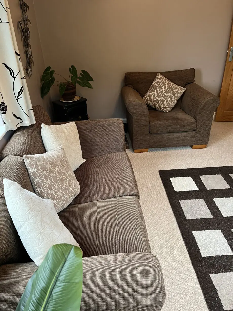 Next Brown 2-Seater Sofa & Chair