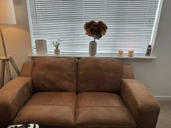 DFS “Thor” 2 seater sofa in Tan