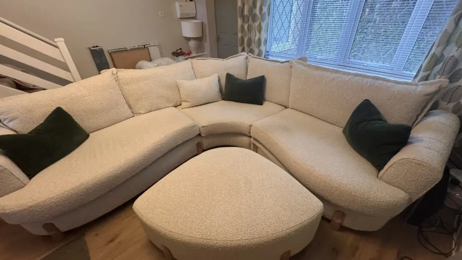 DFS Platinum Range Cream Boucle Bellino Sofa