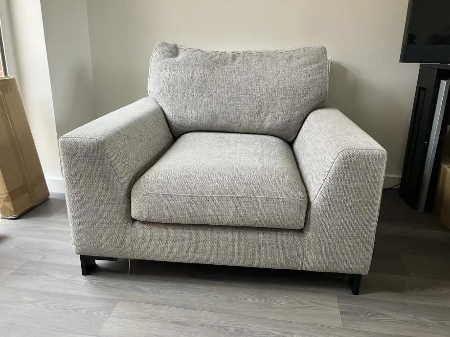 DFS Euphoria Cuddler Sofa - silver/grey