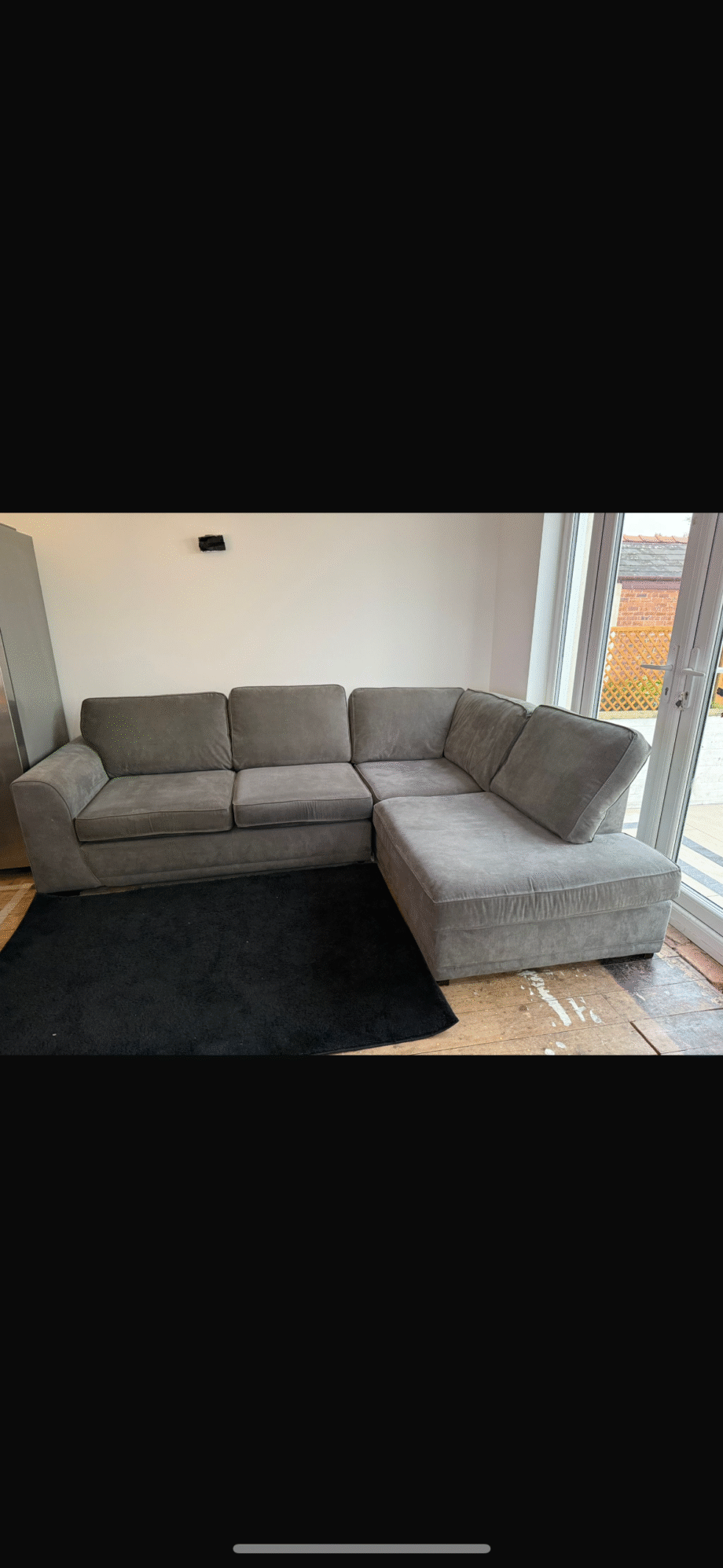 DFS Grey oral corner sofa