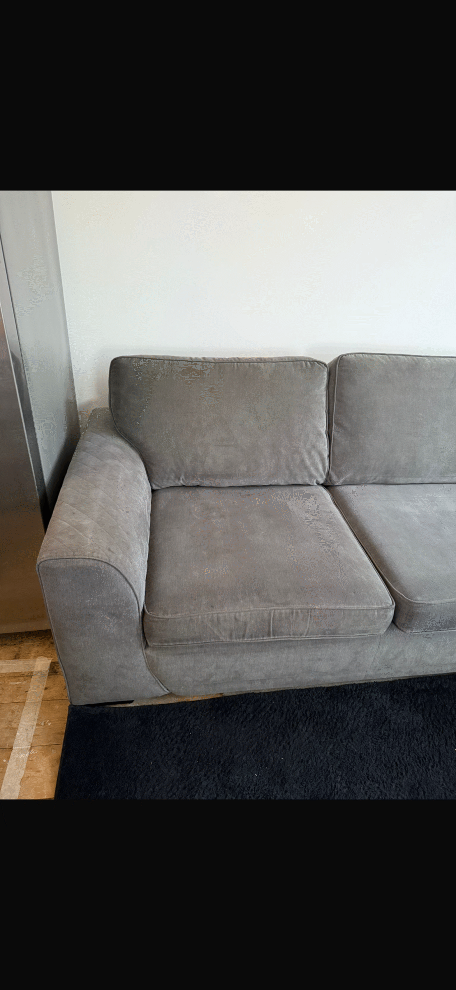 DFS Grey oral corner sofa