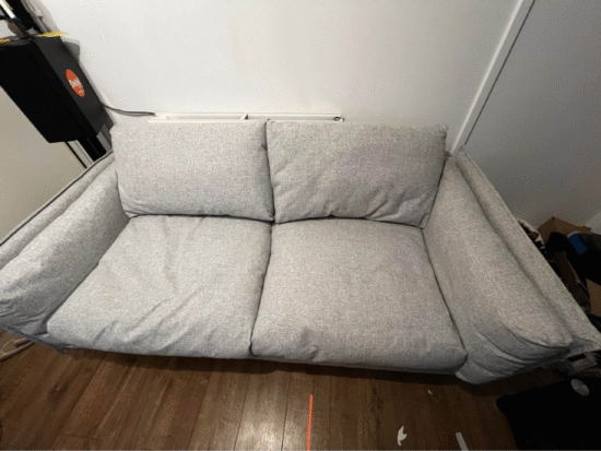 2 seater grey sofa