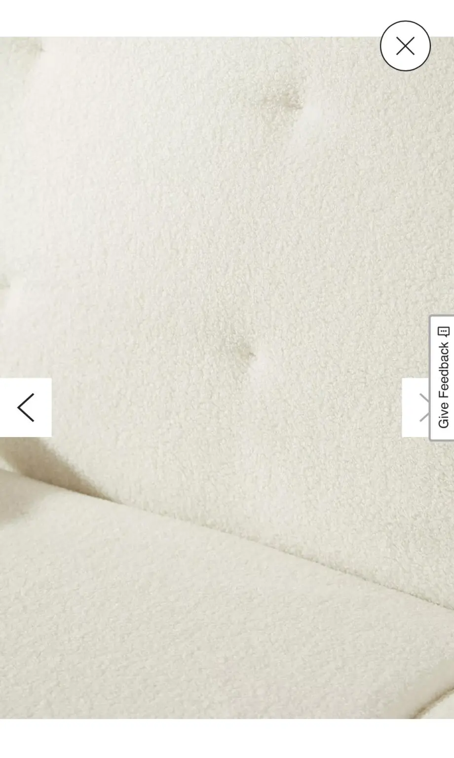 Urban Outfitters White Boucle 3 seater sofa bed