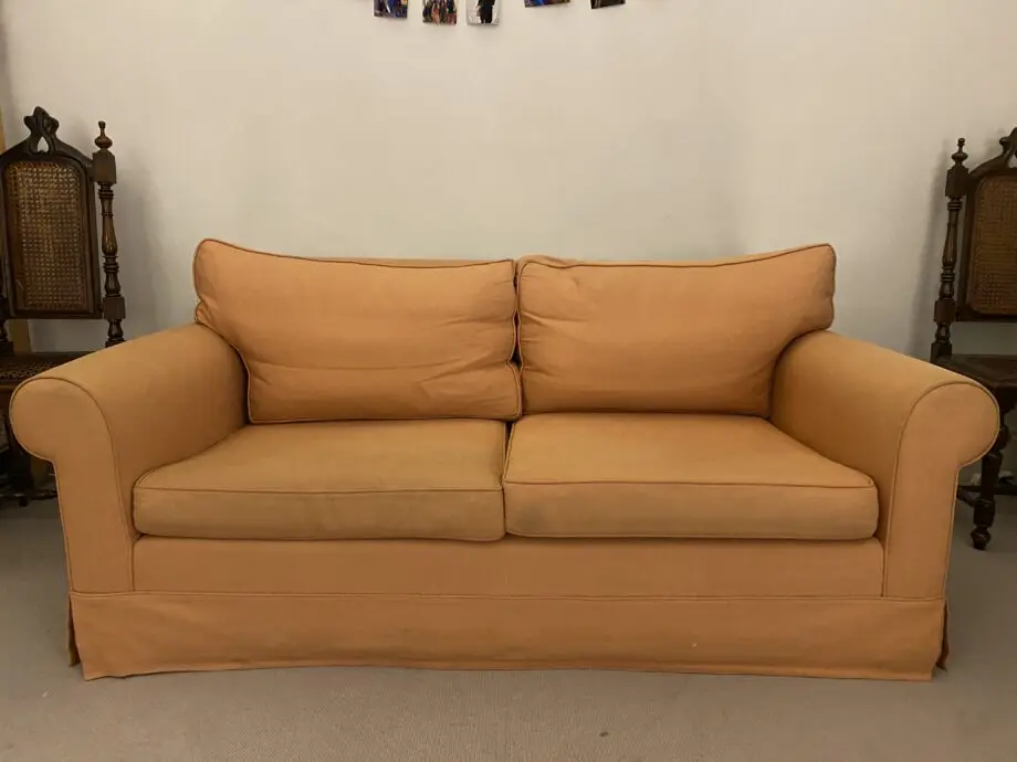 Bespoke made, Pale Terracotta 2-3 seater sofa