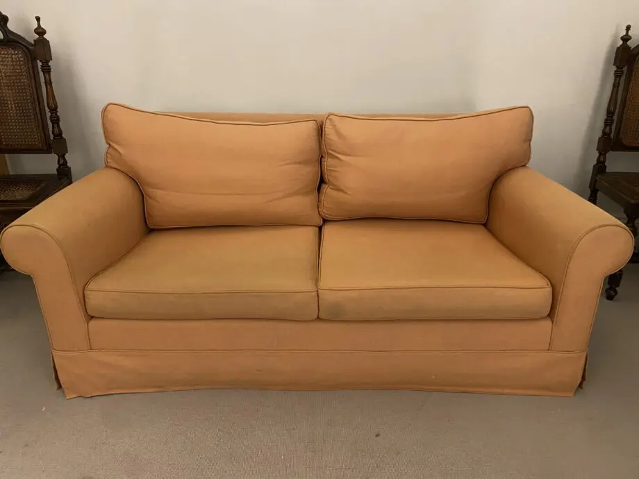Bespoke made, Pale Terracotta 2-3 seater sofa