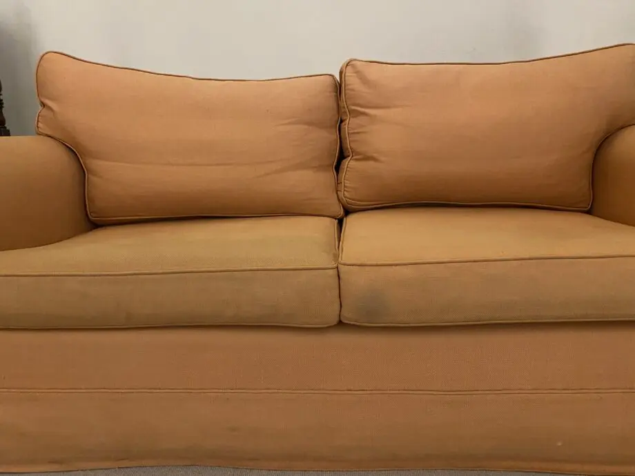 Bespoke made, Pale Terracotta 2-3 seater sofa