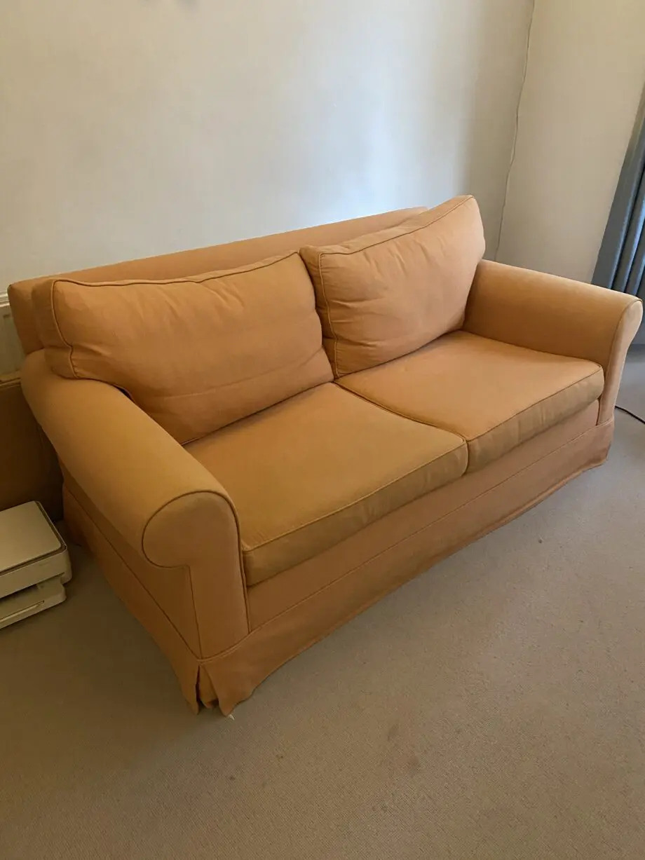Bespoke made, Pale Terracotta 2-3 seater sofa