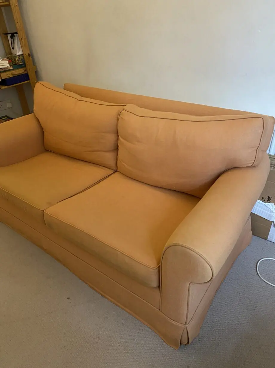 Bespoke made, Pale Terracotta 2-3 seater sofa