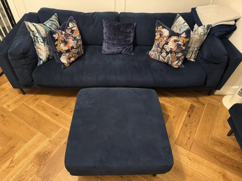 Swoon Munich Large 3 Seater Sofa, Dark Legs, Ink Velvet