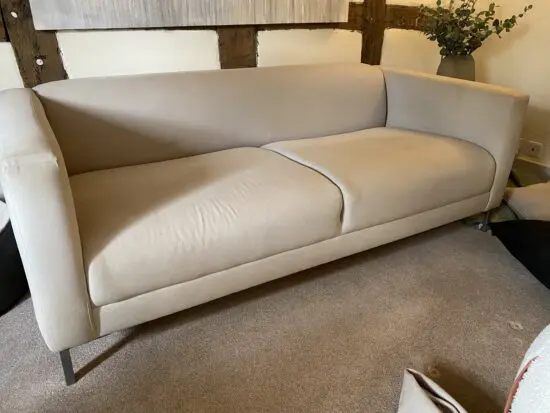 Sofa Workshop contemporary 3-seater sofa in Designers Guild Brera linen.