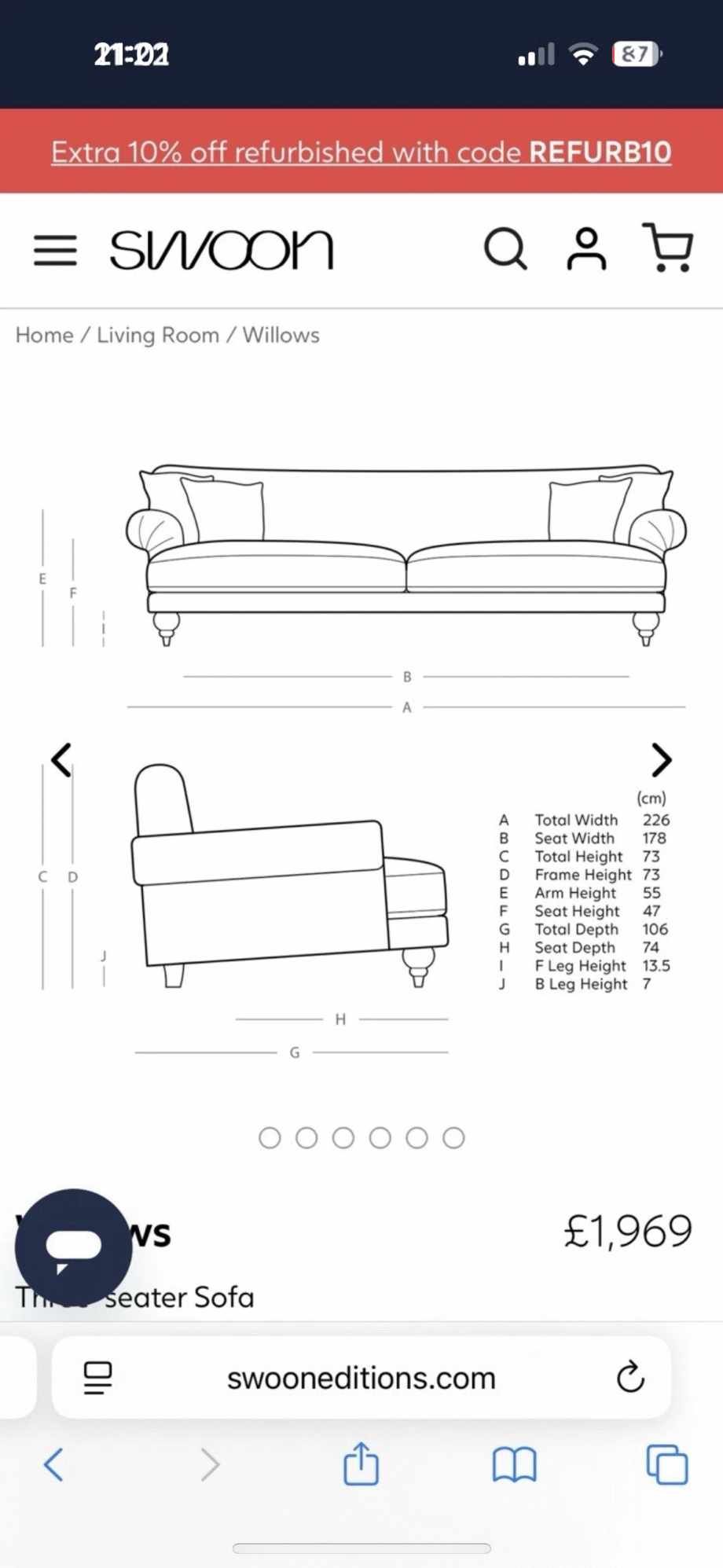 Swoon Sofa- New (Other)
