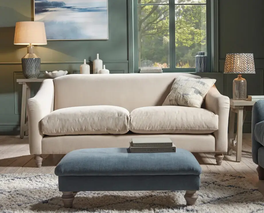 COX & COX assan pink velvet sofa