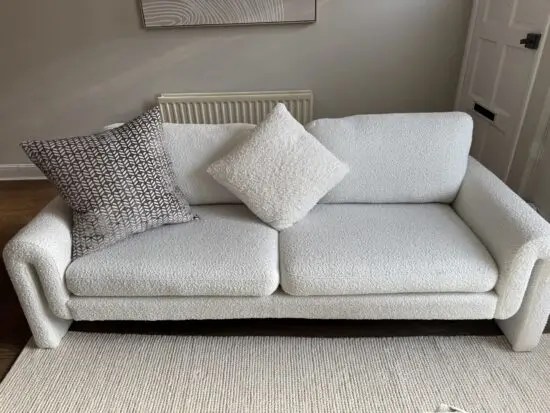 Daals Hampstead Boucle Ivory Sofa - 3 Seater (NEW FOAM!)