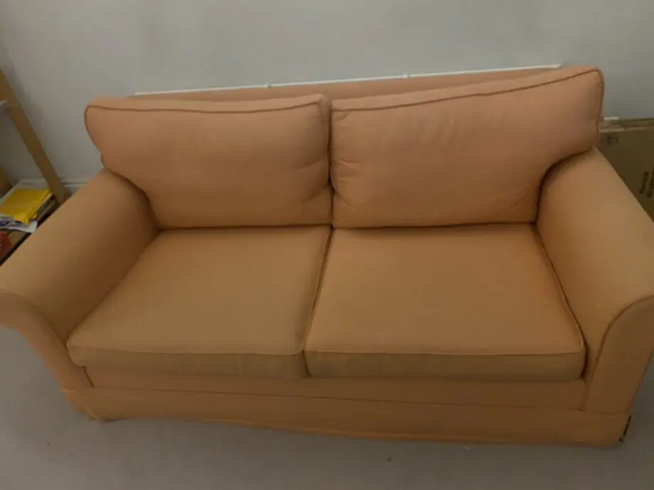 Bespoke made, Pale Terracotta 2-3 seater sofa