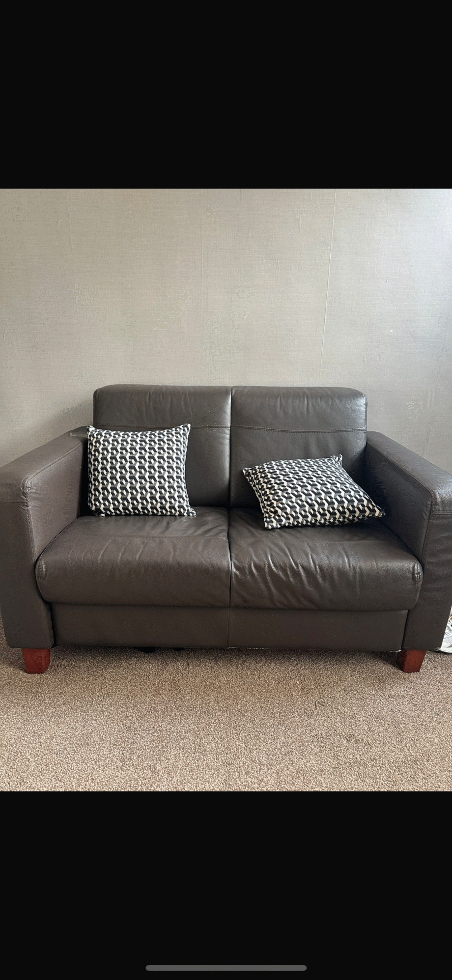 Dark Brown sofa set - like new