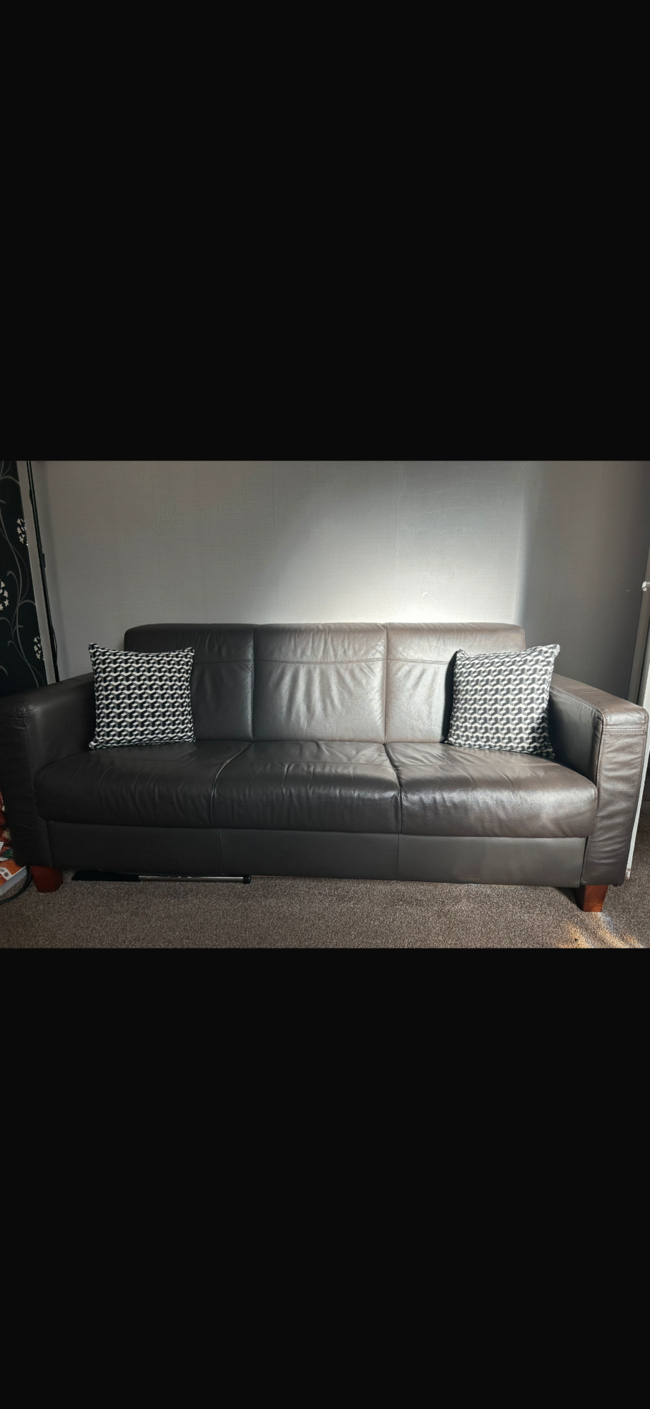 Dark Brown sofa set - like new