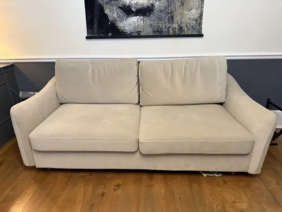 Snug Rebel sofa, sofa bed and two footstools in excellent condition