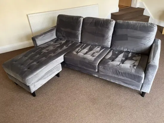 Wayfair Charcoal Grey Reversible Corner Sofa