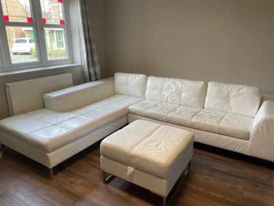 Leather corner sofa