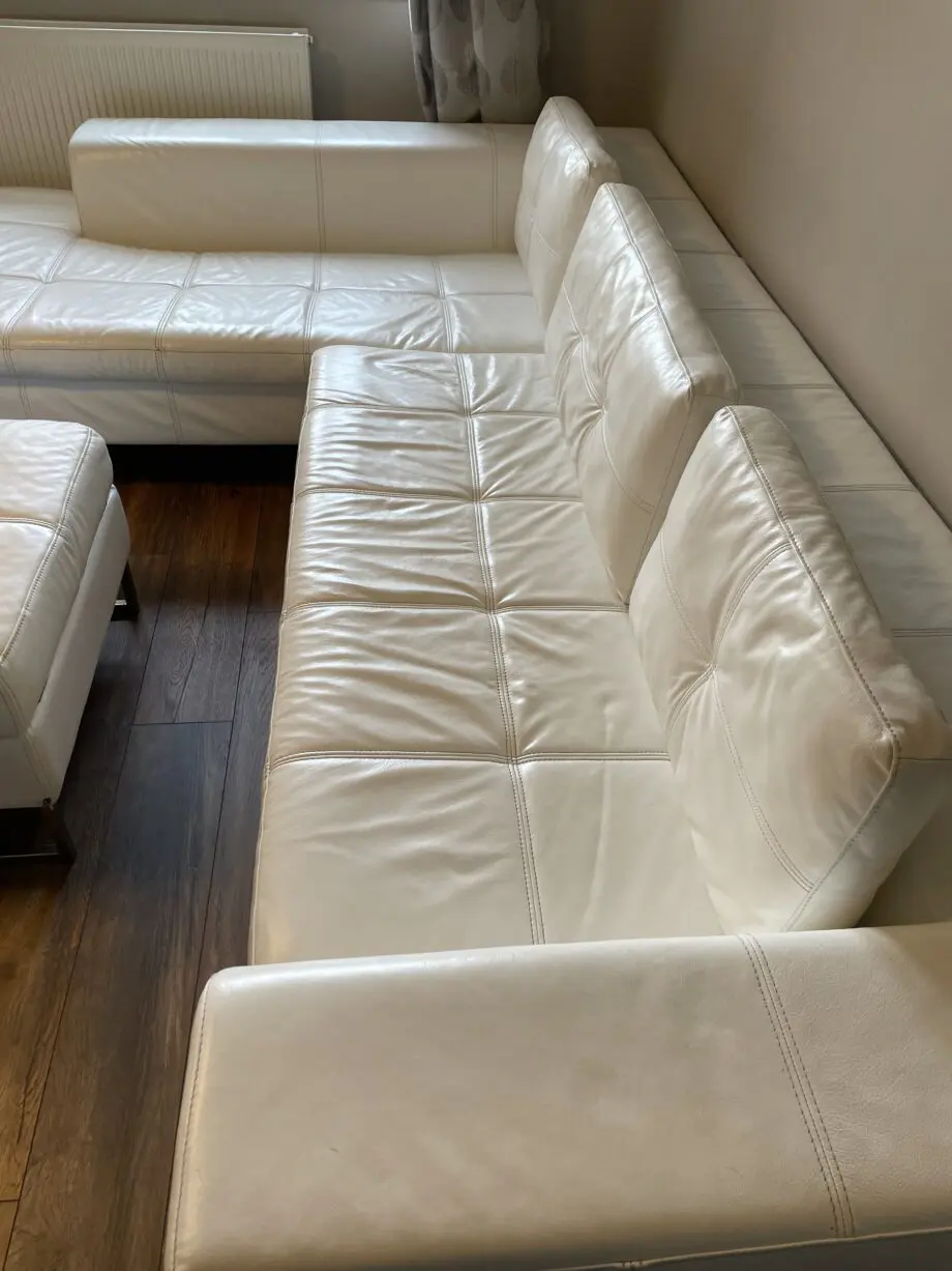 Leather corner sofa