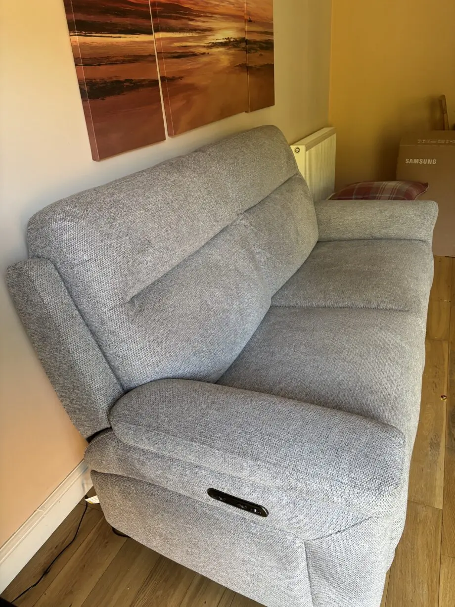 DFS Braidee - 3 seater power plus recliner in grey