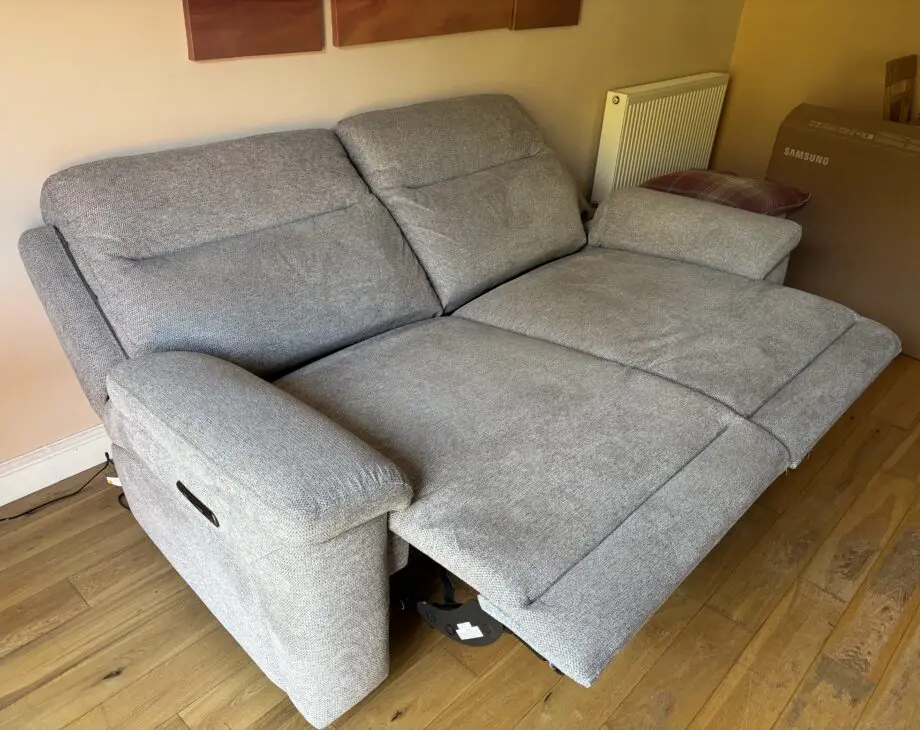 DFS Braidee - 3 seater power plus recliner in grey