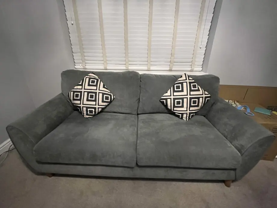 Oak 3 seater sofa Granite Fabric