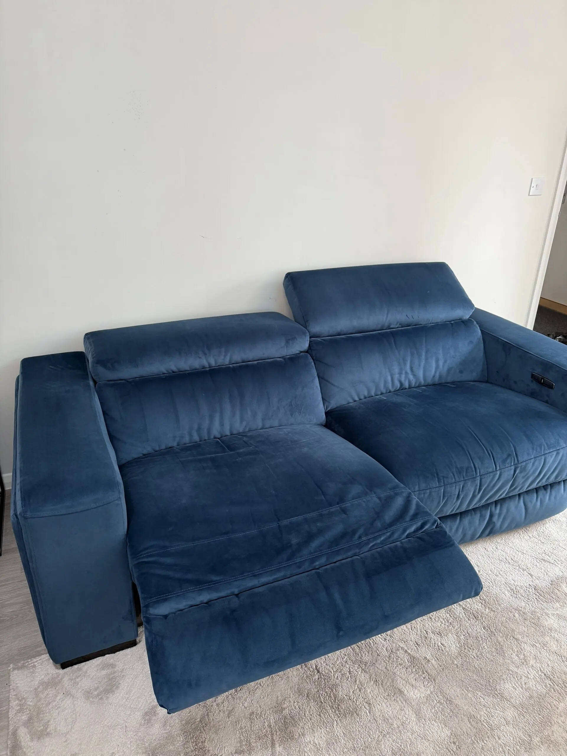 DFS Wander velvet 3 and 2 seater sofa
