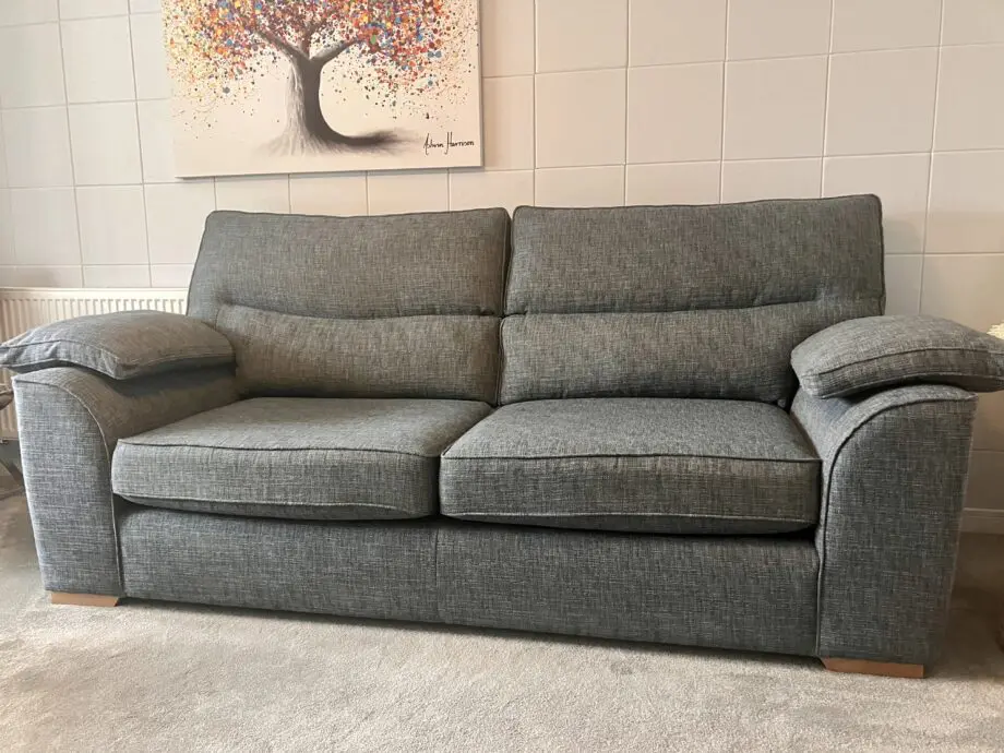 NEXT blue fabric three seater sofa
