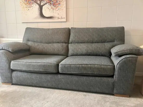 NEXT blue fabric three seater sofa