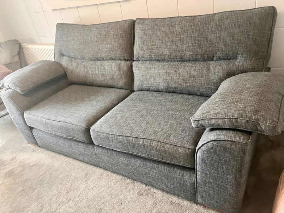 NEXT blue fabric three seater sofa