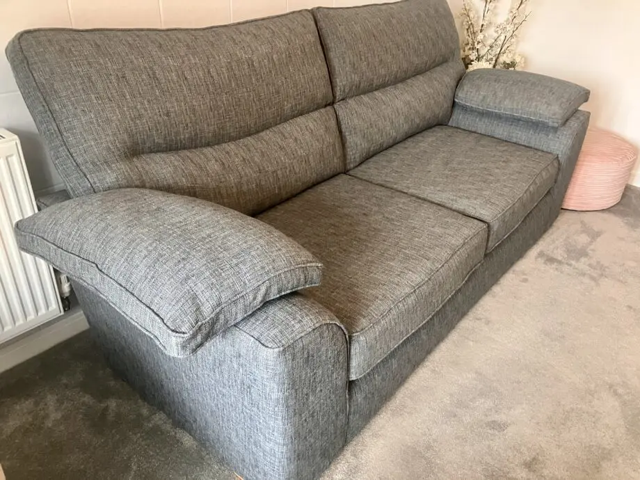 NEXT blue fabric three seater sofa