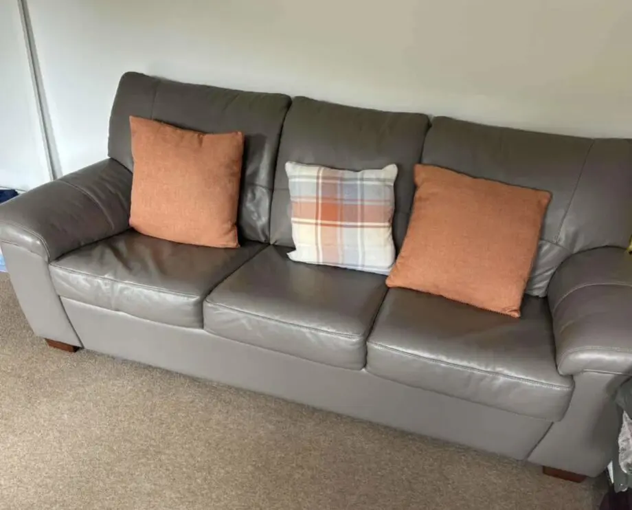 Lucius Leather 3 Seater Sofa Bed