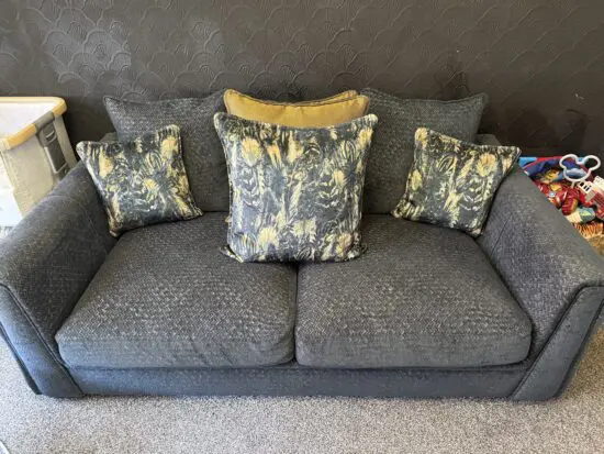 SCS Italian style sofa and footstools